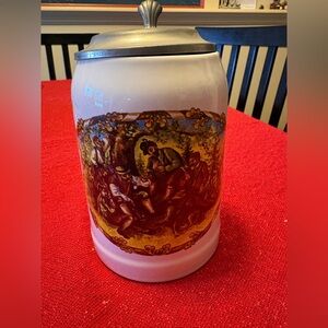 Beer Stein STONEWARE 
Elk Deer Hunting Forest